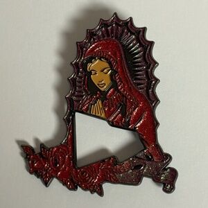 Virgin Mary New Era Frame Hat Pin Pins Hats Bag Fitted Red Green Glitter Roses